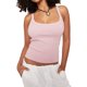 thumbnail image 1 of Lucakuins Mujeres Tank Tops, Color Sólido Básico Sin Mangas Escote Redondo Slim Fit Camisas Camisola Acanalada Tops Lucakuins moda, 1 of 5