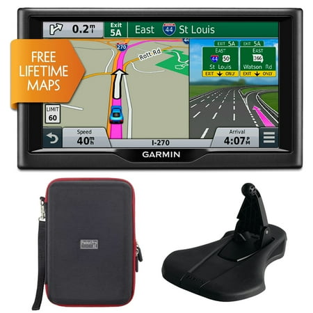 Drive 60LM GPS Navigator (US) - 010-01533-0C Mount & Case Bundle with GPS, Universal GPS Navigation Dash-Mount and PocketPro XL Hardshell Case Bundle