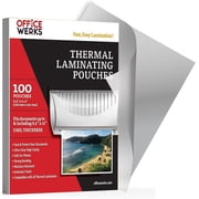 thermal laminating pouches, 8.9" x 11.4", 100 pack, 3 mil, compatible with all thermal laminators