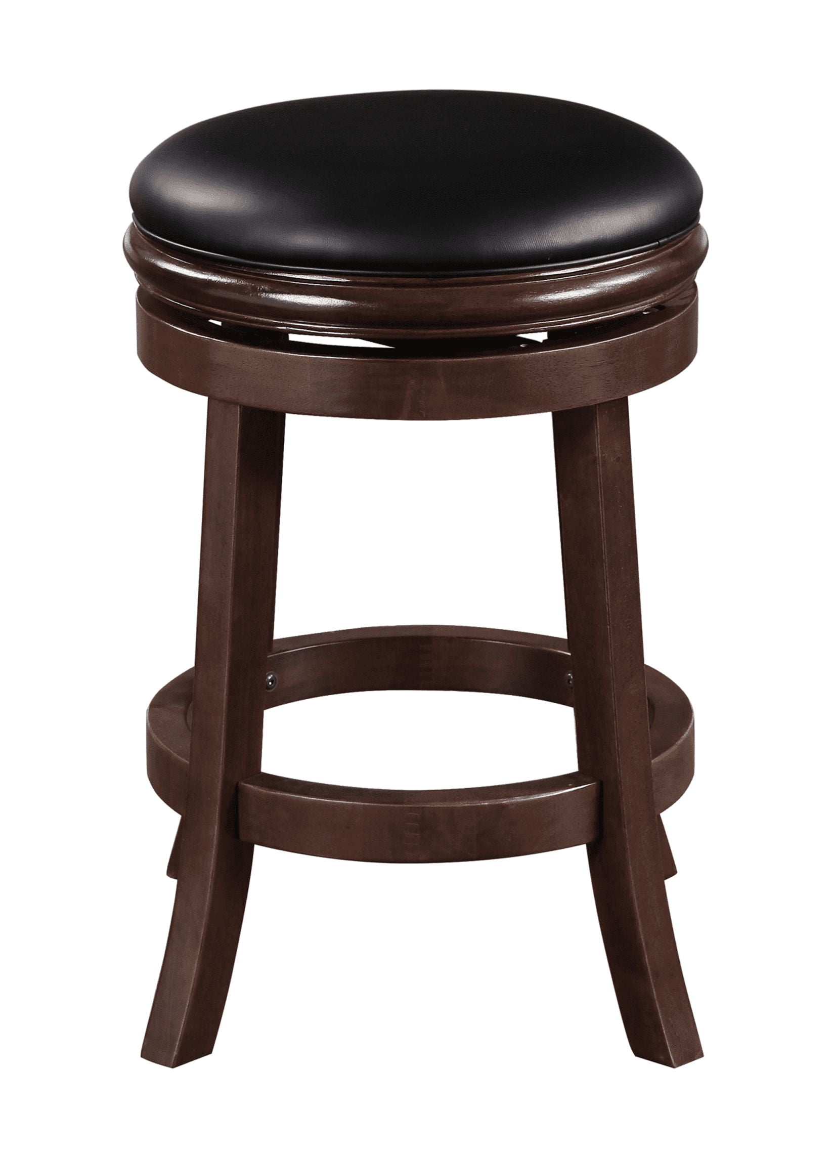 Boraam Backless Counter Height Wood Swivel Kitchen Bar Stool, Cappuccino Finish