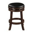 thumbnail image 3 of Boraam Backless Counter Height Wood Swivel Kitchen Bar Stool, Cappuccino Finish, 3 of 4