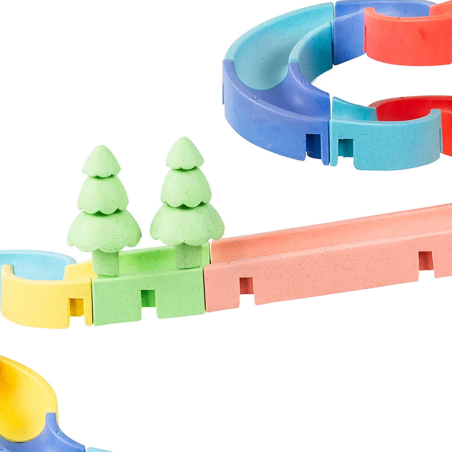 Tiger Tribe Waterslide Marble Run - Interactive ECO Bath Toy with 25 Configurable Pieces & Suction Cups, Fun for Kids, STEM Learning, 2 Balls Included
