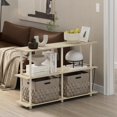 thumbnail image 3 of Furinno Turn-N-Tube No Tools 3-Tier Modern Rectangle Side Display Rack, Bauhaus Oak/Beige, 3 of 7
