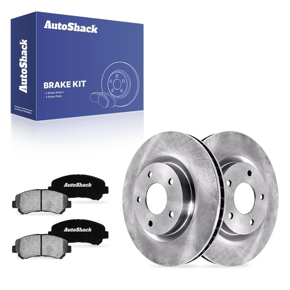 AutoShack Front Vented Brake Rotors   Ceramic Pads 6-PC Brake Kit Replacement for 2008-2013 Nissan Rogue 2014-2015 Nissan Rogue Select 11.65" (295.8 mm)