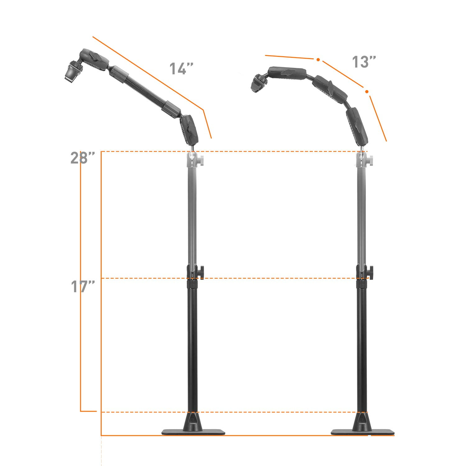 iBOLT Stream-Cast Stand Adjustable Overhead Phone Mount for Live Streaming Tutorial Videos and Photos. Great for Crafters, Bakers, Artists- iPhone Xs, Samsung Galaxy S9, Note 9 Etc.
