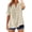 Beige, variant on Women's Cotton Linen Top, 3/4 Sleeve Henley Collar Embroidered Blouse, Loose Fit Casual Tunic for Summer, Beach, Vacation and Everyday Outfits-Beige