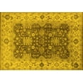 thumbnail image 1 of Ahgly Company Machine Washable Indoor Rectangle Oriental Yellow Traditional Area Rugs, 7' x 10', 1 of 4