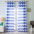 thumbnail image 4 of Volkmi New Striped Retro Window Screen Perforated W 140cm* H 245cm_Blue, 4 of 11