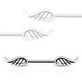 thumbnail image 4 of (2pcs) Clear heart Nipple Shield RingS & (2pcs) Angel Wing Nipple Rings by PIERCE ME, 4 of 4