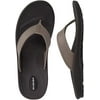 Okabashi Mens Mariner Flip Flop Sandals 6.5-7.5 Black/Fawn