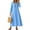05# Blue, variant on YDDIAN Long Sleeve Dress for Women Plus Size Loose Fit Maxi Dress V Neck Summer Basic Travel Midi Dresses with Pockets Army Green M