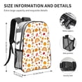 thumbnail image 4 of Zufioo Fall Gnomes Harvest Print Transparent Backpack, 16-inch PVC Waterproof Schoolbag, Suitable for Campus Work and Travel, Unisex, 4 of 7