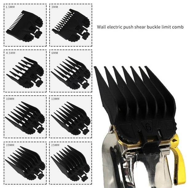 Peines de guia de proteccion para cortapelos profesionales de 8 Uds. recortadores de pelo guias de corte de pelo accesorio para peluqueros negro