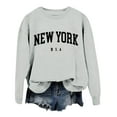 thumbnail image 5 of Women's Casual Oversized Sweatshirt Long Sleeve Letter Printed Crew Neck Tops Loose Fit Tops Fall Y2K Pullover Shirt, 5 of 6