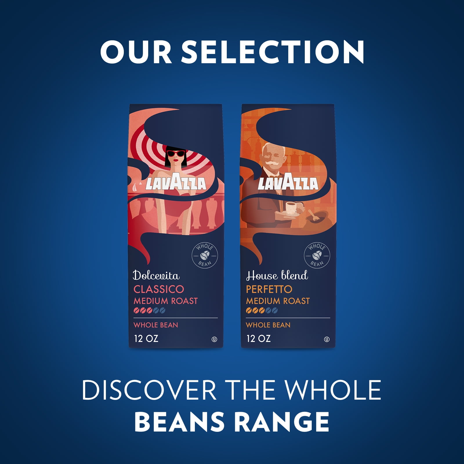 Lavazza House Blend Perfetto, Medium Roast, 100% Arabica, 12 oz Bag (Pack of 6), Whole Bean Coffee