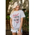 thumbnail image 4 of Thief Stole My Heart Valentines Day Women's Plus Size Graphic Tee Brisco Brands 5X, 4 of 5