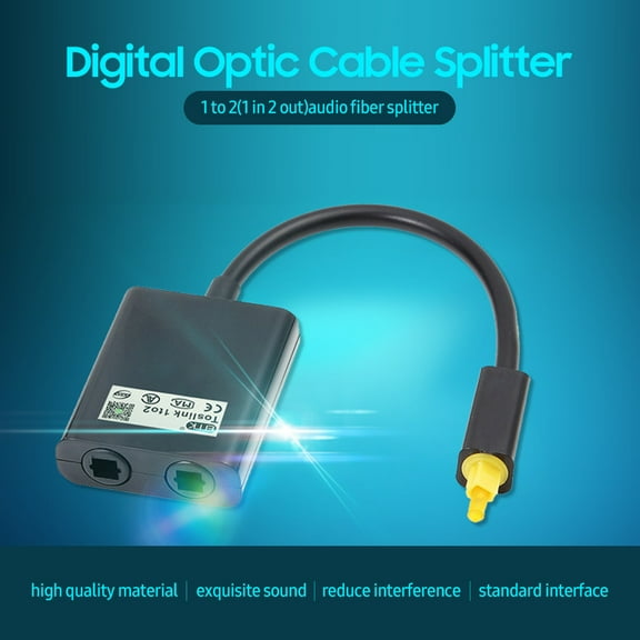 Cable Splitter,Splitter Optical Fiber Adapter Optical Cable Fiber Optic Adapter Cable Splitter To 2 Audio 1 To 2 Optical Fiber Audio Mewmewcat Huiop