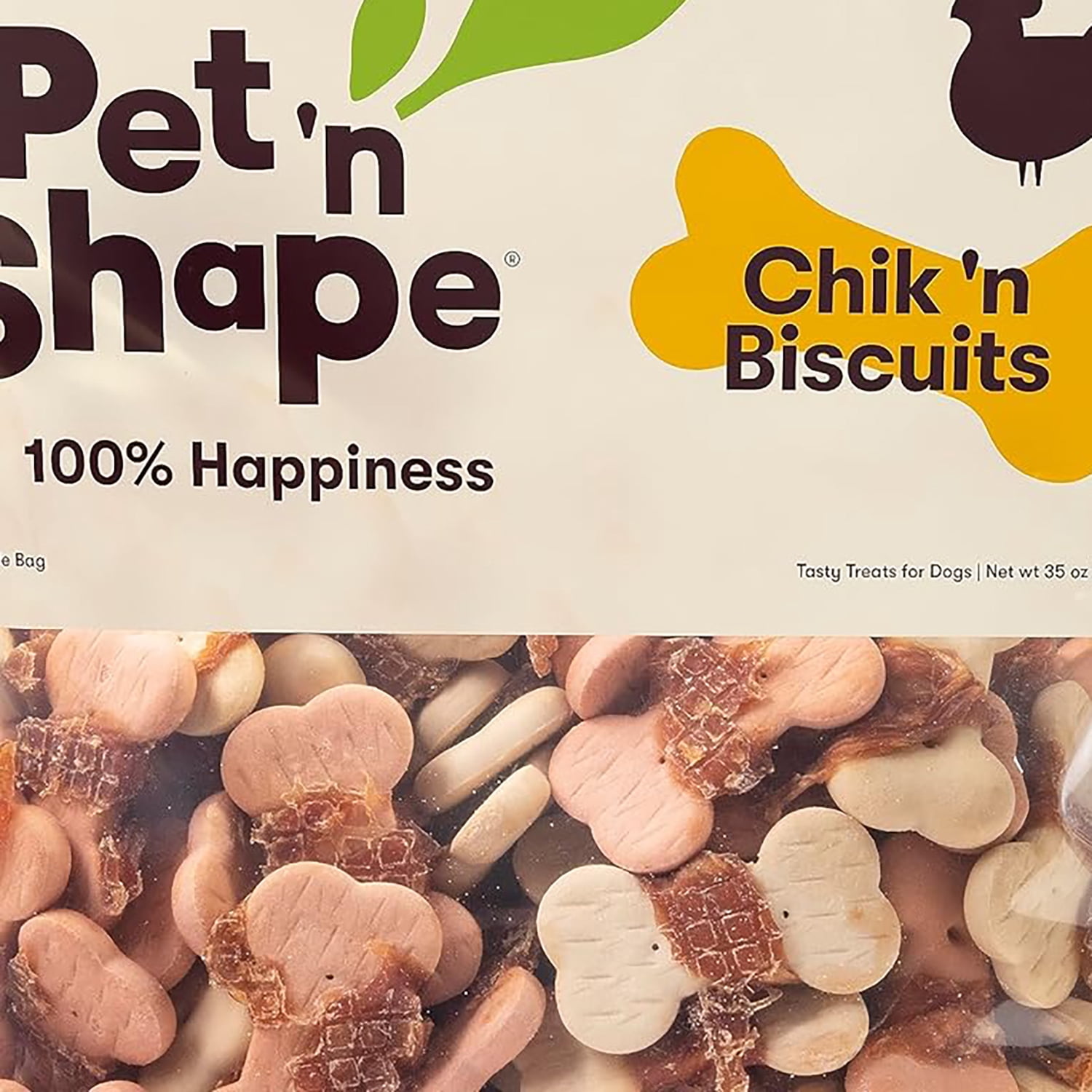 Pet 'n Shape Chik 'n Wrapped Biscuits – Jerky Dog Treats - 35 Ounce