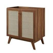 Vanity Cabinet (Sink not included), Walnut, Wood, Hotel Bedroom Bathroom, Modern Contemporary HB36270