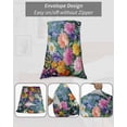 thumbnail image 6 of Watercolor Spring Floral Body Pillow Case Cover - Microfiber Bed Throw Pillow Covers, Farmhouse Flowers Colorful Decorative Lumbar Pillow Cover with Envelope Closure for Sofa/Travel 20"x54", 6 of 6