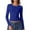10# Blue, variant on Womens Crew Neck s Long Sleeve Shirts Compression Tops High Stretch Buttery Soft Pairs With Jeans Or Skirts Travel Ready Staple Versatile Layering Staple