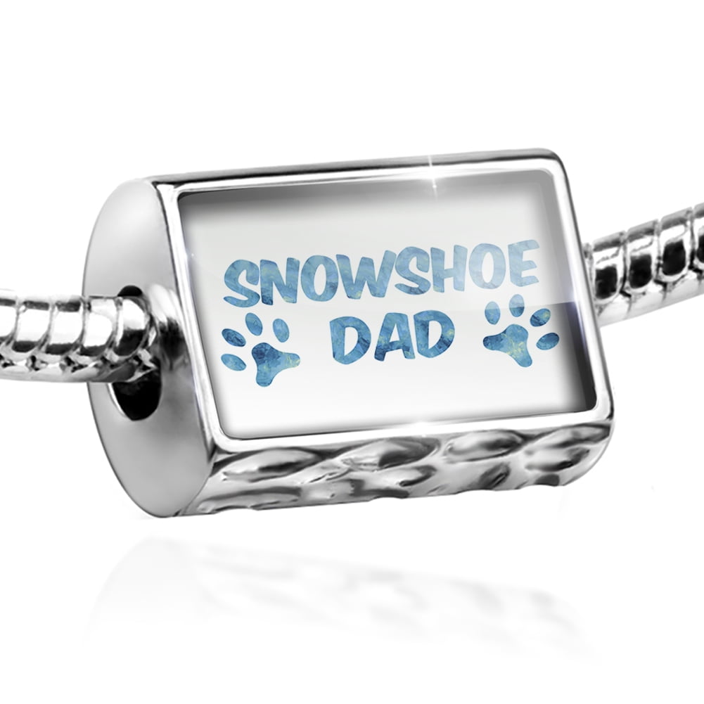 Bead Dog & Cat Dad Snowshoe Charm Fits All European Bracelets by NEONBLOND