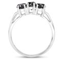 thumbnail image 2 of 0.99 Carat Genuine Black Diamond .925 Sterling Silver Ring QJ Model, 2 of 3