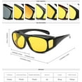 thumbnail image 3 of UV400 Night Vision Goggles Fit Over Prescription Glasses Wrap Arounds Sunglasses Driving Protection, 3 of 5