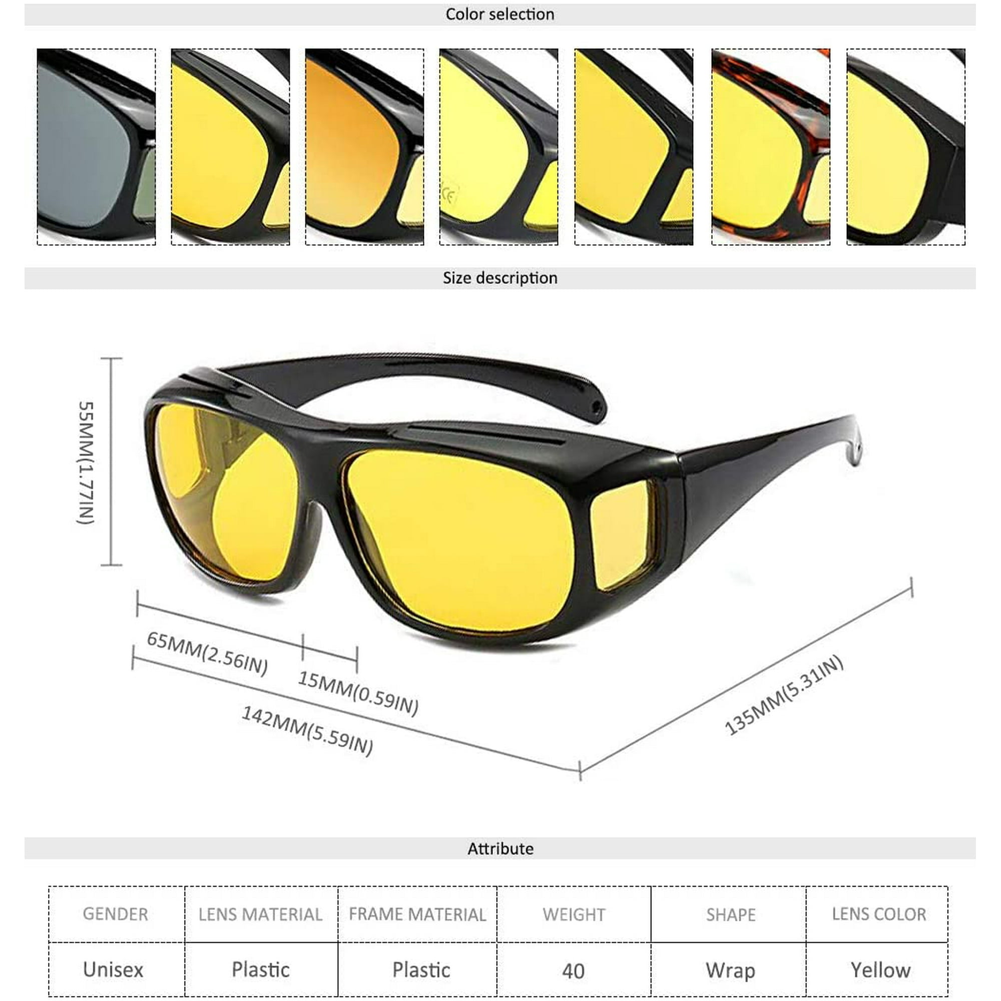 Hotelus Night Driving Glasses Fit Over Night Vision Glasses For Men Women Anti Glare Hd Polarized Wraparounds Other