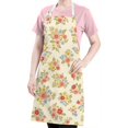 thumbnail image 5 of Pioneer Flower Floral Print Pattern Apron for Women and Men, Cotton Linen Waterproof with Pockets, Adjustable, 33x27 Inch for Kitchen, Gardening, BBQ, Salon, 5 of 6