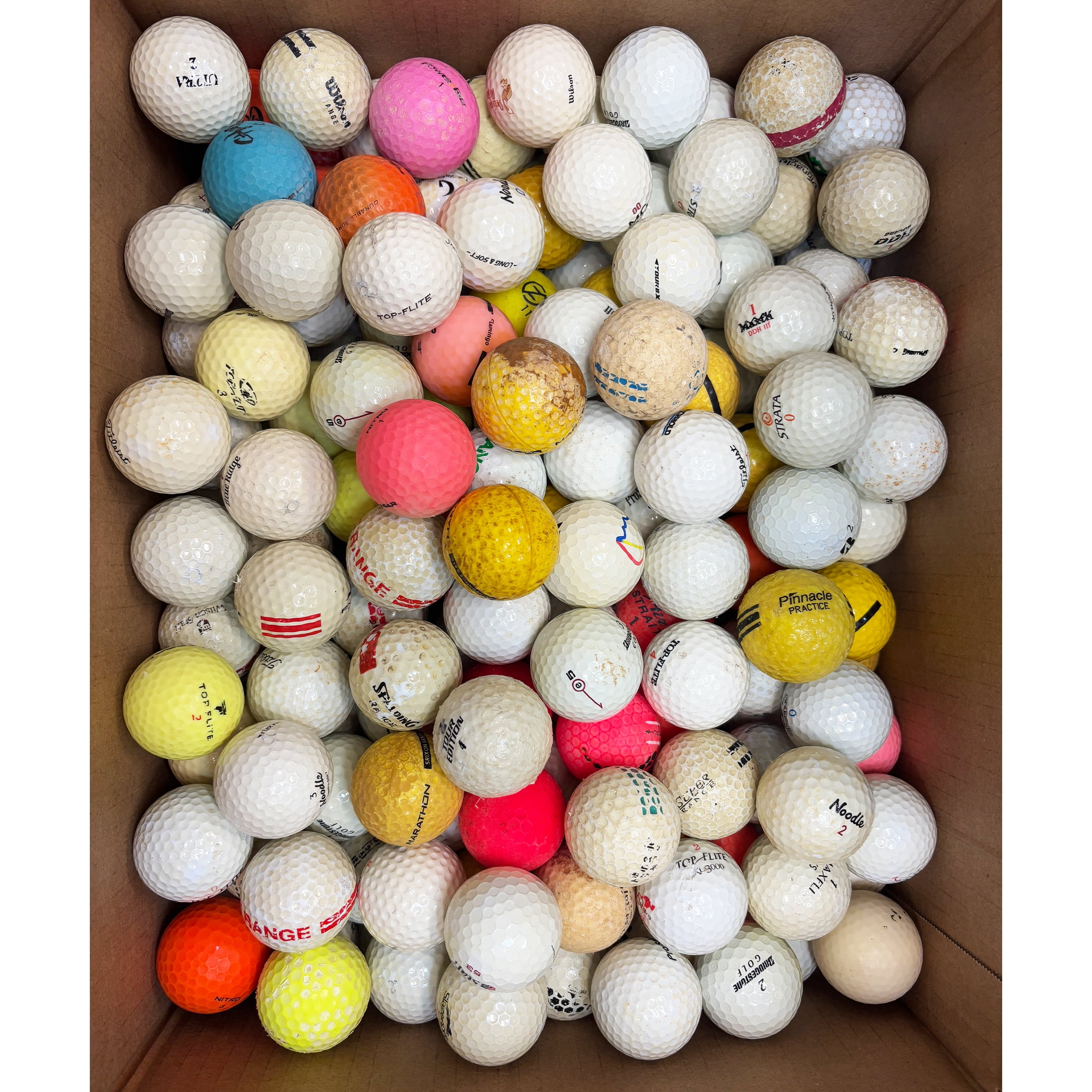 Pre-Owned Practice Hit-A-Way Recycled Golf Balls, 250 Pack by Mulligan