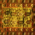thumbnail image 1 of Ahgly Company Machine Washable Indoor Square Persian Yellow Traditional Area Rugs, 5' Square, 1 of 4