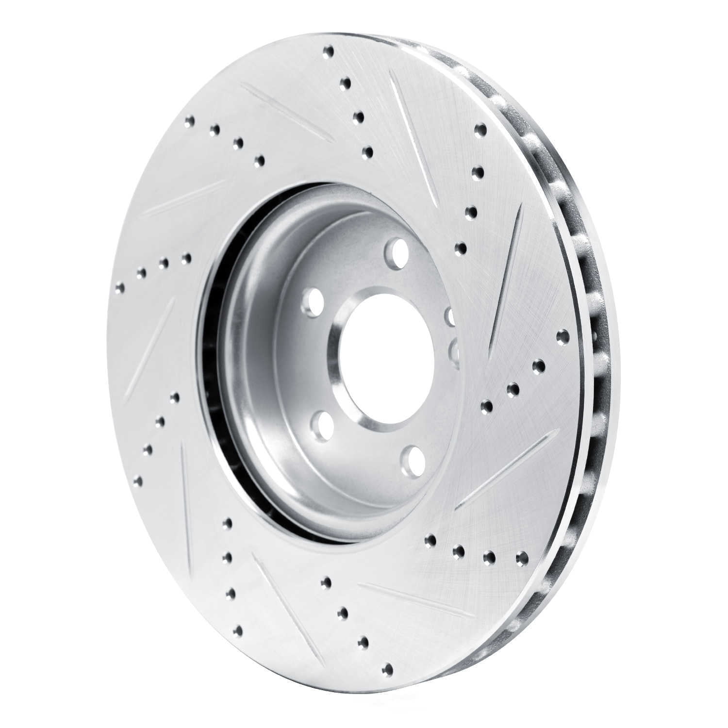 Dynamic Friction Company 631-63185L DFC Brake Rotor - Drilled And Slotted - Silver