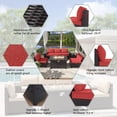 thumbnail image 6 of ALAULM 7-Piece Patio Conversation Set with Propane Fire Pit Table, Red, 6 of 7
