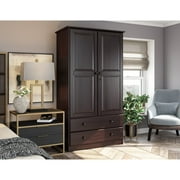 Pi Palace Imports 100% Solid Wood Optional Shelf for 4-Door Cosmo and Smart Wardrobe Armoires Java