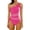 Pink, variant on Sport Swimsuits for Women Sports Bra Swimsuit with Front Zipper Built-In Support Rash Guard