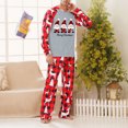 thumbnail image 4 of Odeerbi Christmas Pajamas for Family Holiday Long Sleeve Family Christmas Pajamas Matching Sets Dad Casual Printed Top Pants Outfits Loungewear Two-Piece Sleepwear Xmas PJs Set Red, 4 of 5