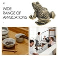 thumbnail image 3 of GOOHOCHY Brass Frog Figurine for Home Decor Golden Tea Pet Adornment Compact Size 2.5 x 1.5 x 1 Inches, 3 of 8