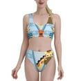 thumbnail image 2 of Picia Giraffe Come Out From Zipper Women's High Waisted Bikini Scoop Neck Swimsuit Two Pieces Bathing Suit-Medium, 2 of 8