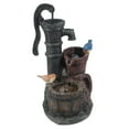 thumbnail image 4 of Resin Farmhouse Barrel and Water Pump Outdoor Fountain, 4 of 9