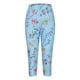 thumbnail image 4 of ICHUANYI Clearance Women's Summer Casual Elastic Waist Printed Cropped Pants(Blue, XL) ICHUANYI WER2023080814018, 4 of 6