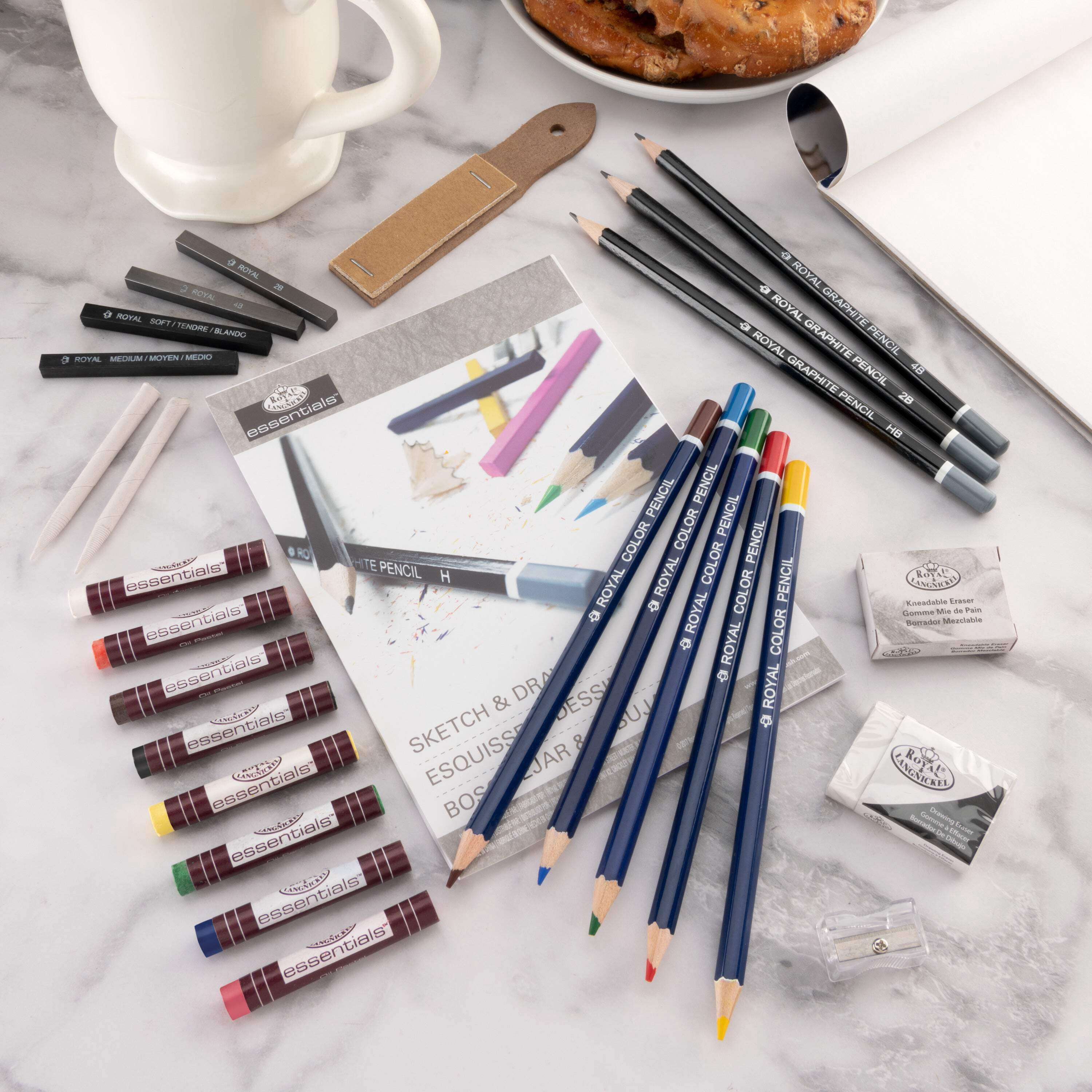Royal & Langnickel Art Set Metal Case Sketch & Draw 48pc