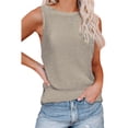 thumbnail image 1 of Halter Vest,Knitted Halter Vest Polyester Knit Tank Top Sleeveless Top Enhanced Durability, 1 of 5
