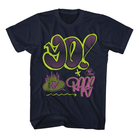 MTV Yo! MTV Raps Graphiti Navy T-Shirt