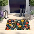 thumbnail image 2 of Pioneer Flower Floral Print Flannel Non Slip Door Rugs,Washable Door Mats Indoor,Decorative Door Mats,Dirt-Resistant and Absorbent Doormat for Entrance,Bedroom,Kitchen,Bathroom,23.5"x16", 2 of 5