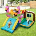 thumbnail image 2 of Costway Flamingo-Themed Bounce Castle 7-in-1 Kid Inflatable Jumping House Without Blower, 2 of 10
