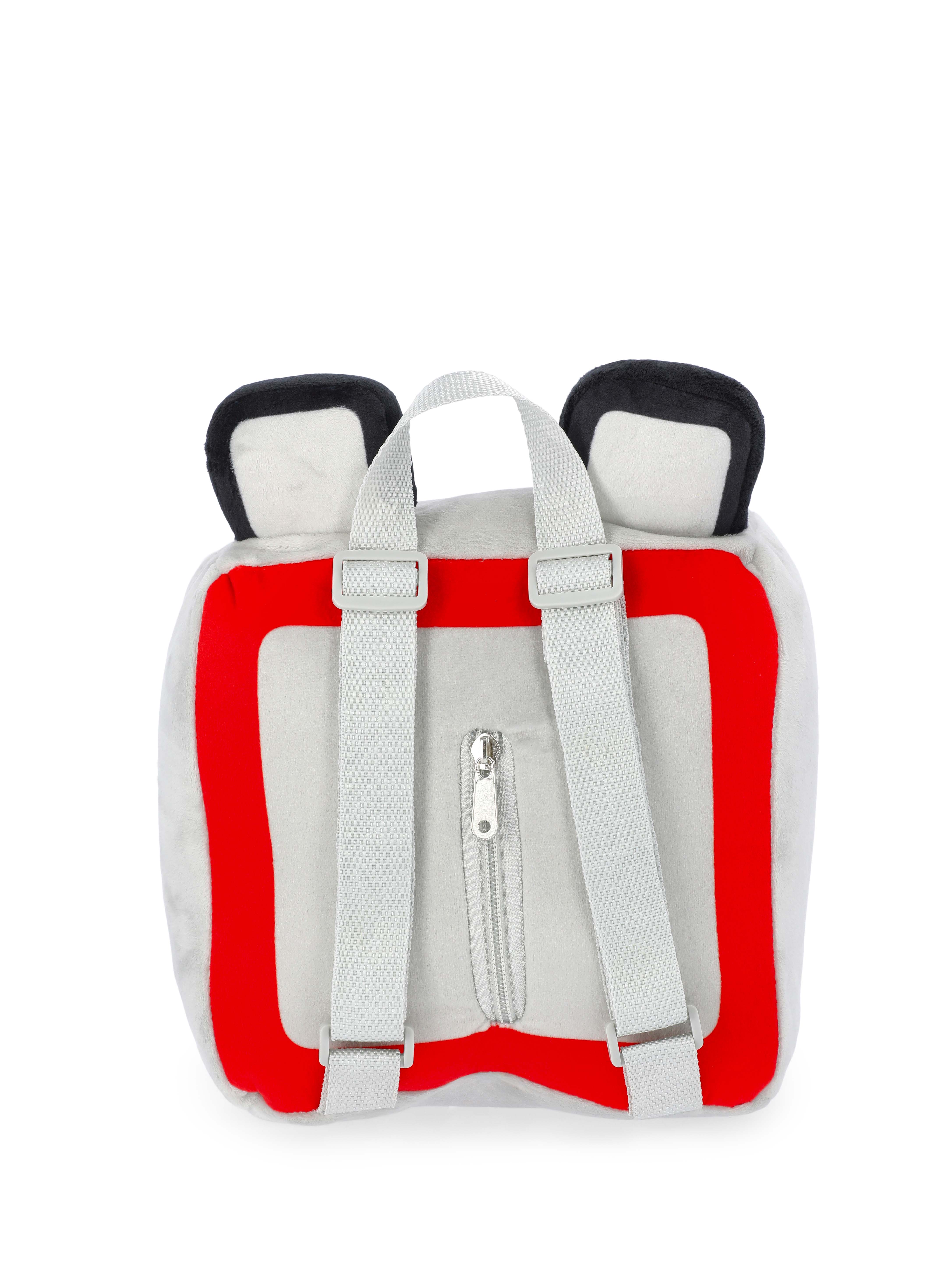 Minecraft Boys Wolf Plush Backpack, 12.5" Grey