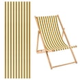 thumbnail image 1 of Uxcell Toile de Remplacement pour Chaise à Sangle de Plage 41x113cm, Tissu de Salon à Rayures Fines, Brun, 1 of 7