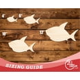 thumbnail image 3 of Unfinished Wood Cute Shark Shape | DIY Craft Cutout 30" / 1/4", 3 of 3