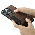 thumbnail image 5 of Allytechgroup Wallet Case for iPhone 14 Pro with Detachable Cards Holder, PU Leather 2 In 1 Wallet Case Compatible with Magsafe Shockproof Magnetic Protective Back Cover for Women Men, Brown, 5 of 9